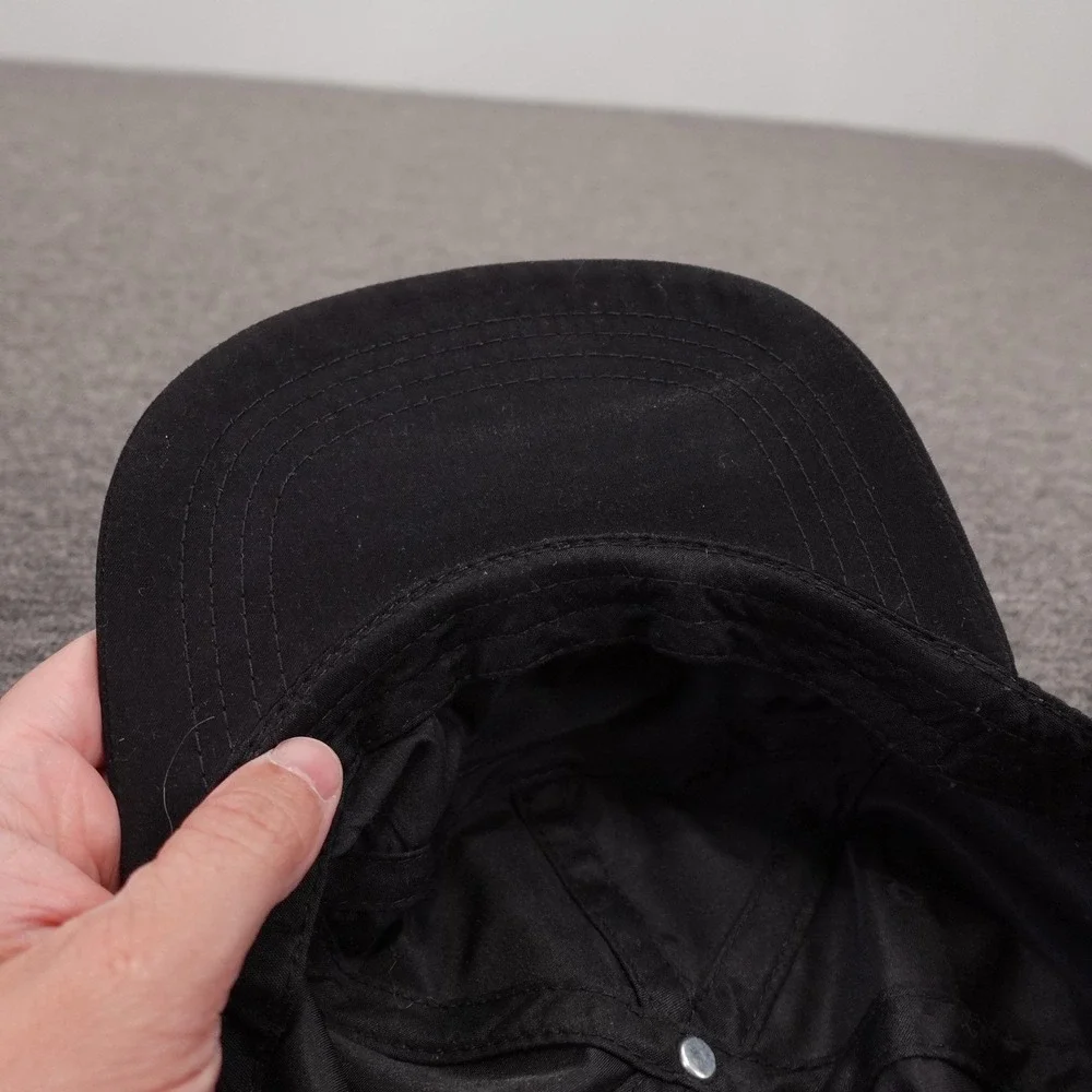 SRAM Hat Cap Strap Back Mens One Size Black Nylon 5 Panel Cycling Baseball